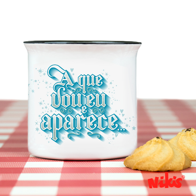 Taza `A que Vou Eu` Vintage