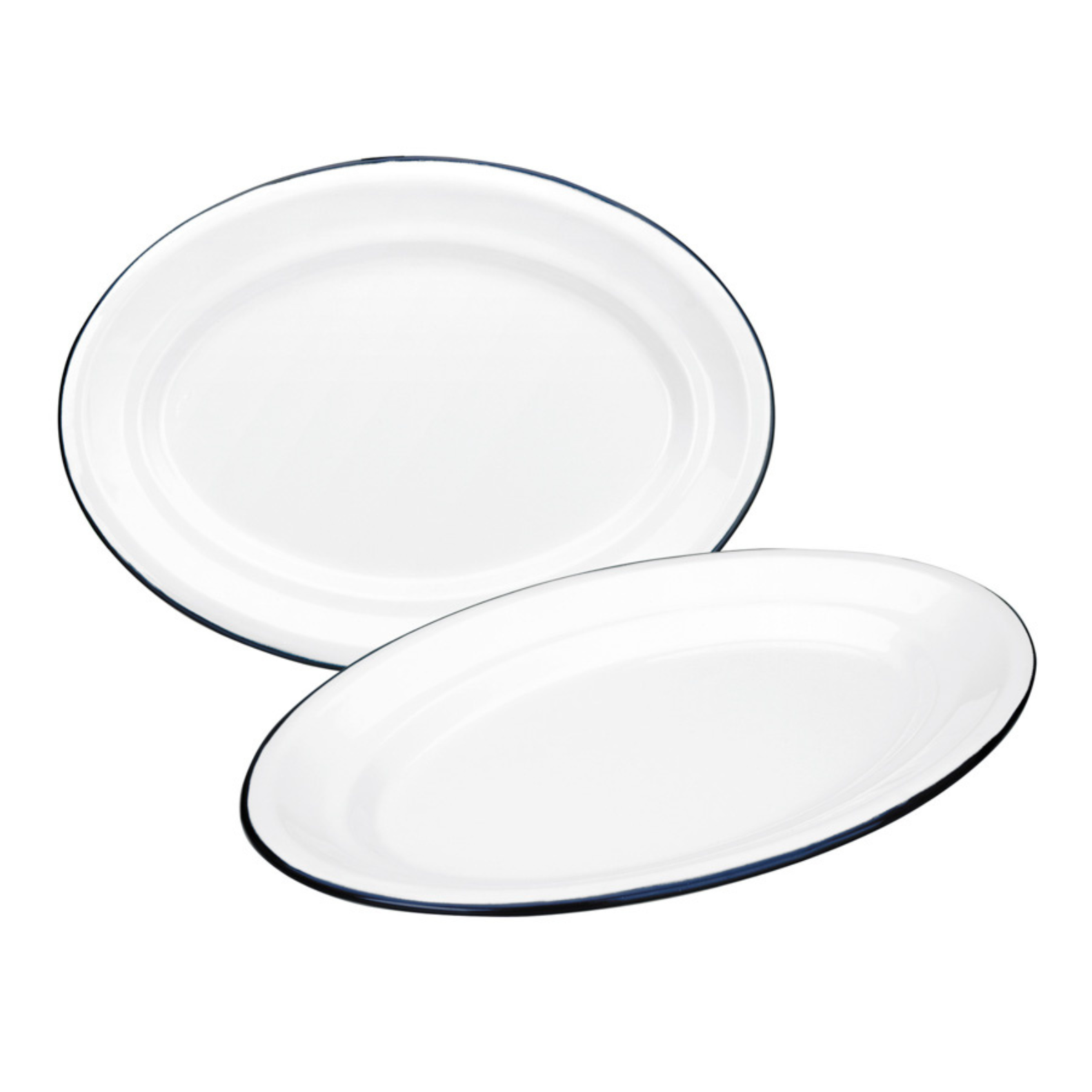 Bandeja Ovalada Vintage Blanca 25 cm