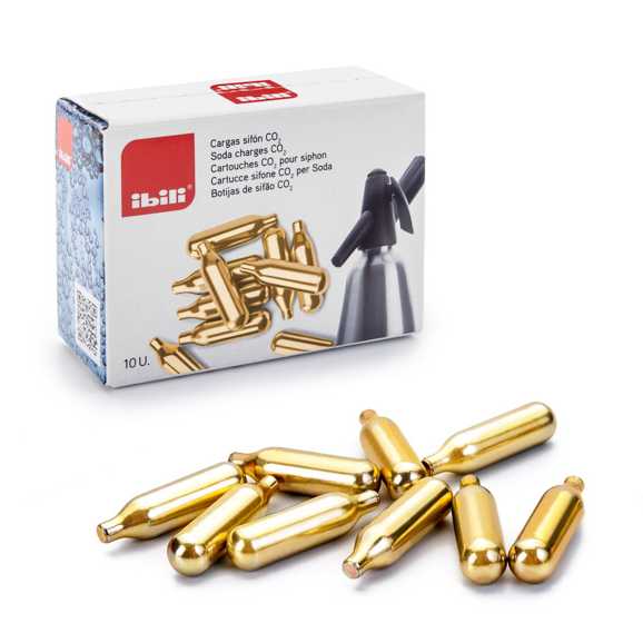 Cargas de Sifon de Soda CO2 10 ud.
