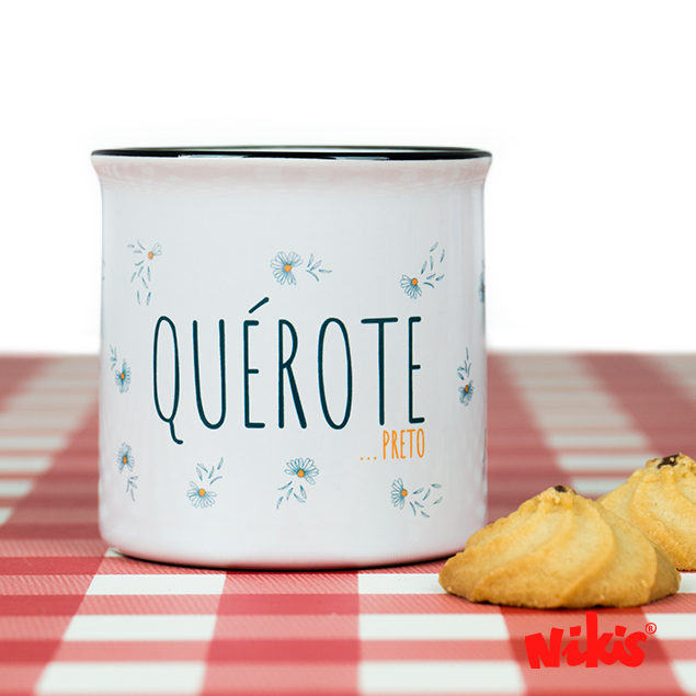 Taza `Querote Preto` Vintage