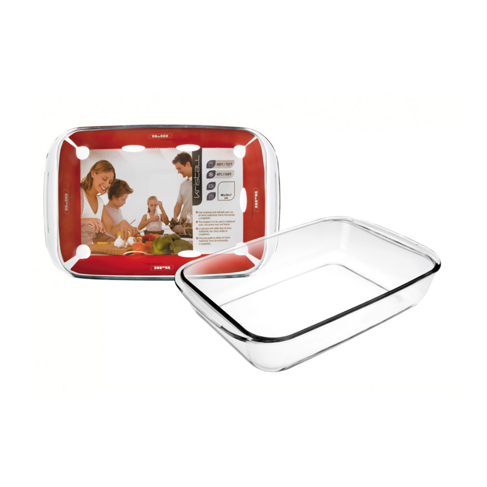Fuente para Horno Rectangular Alta Kristall
