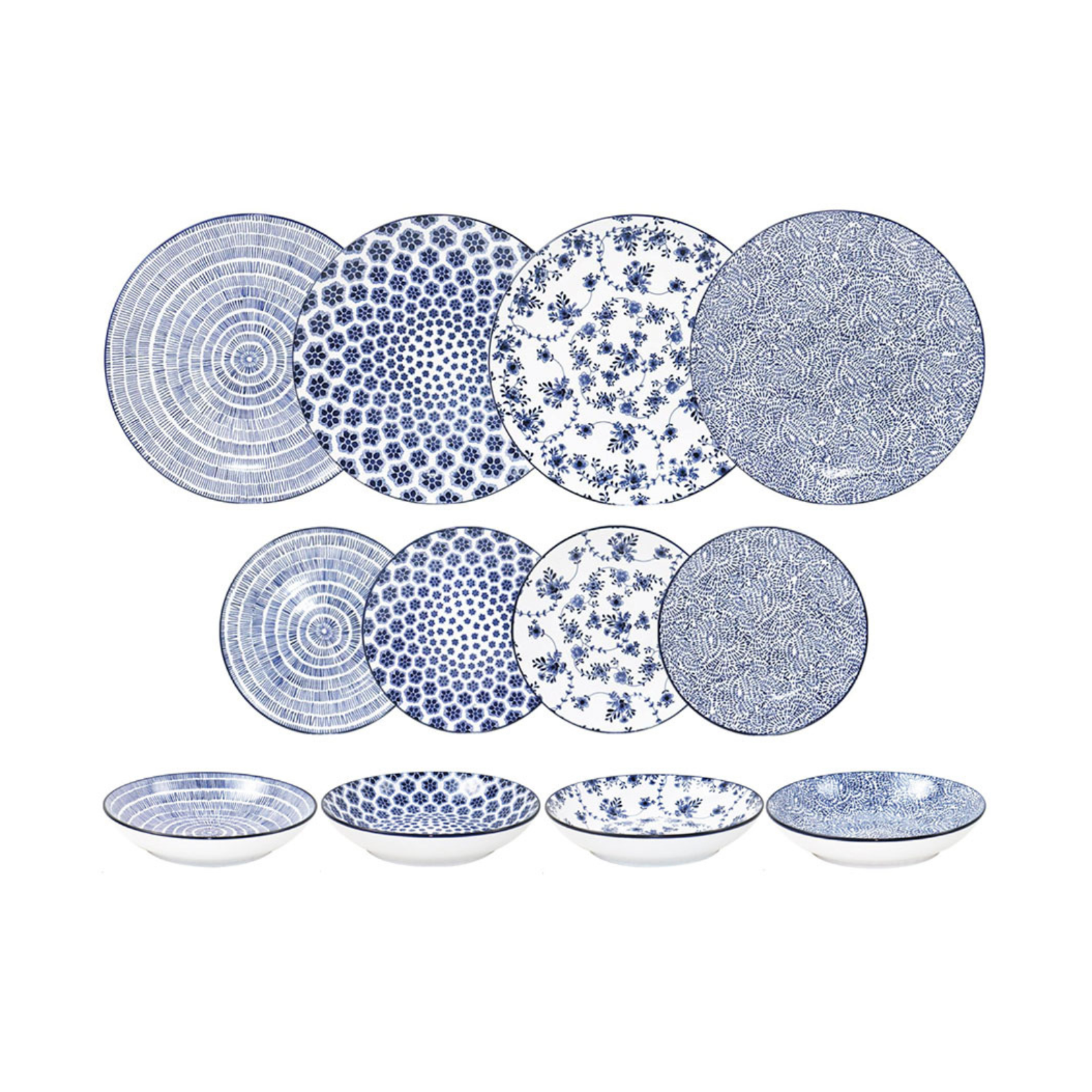 Vajilla Armonia Azul (12 Piezas)