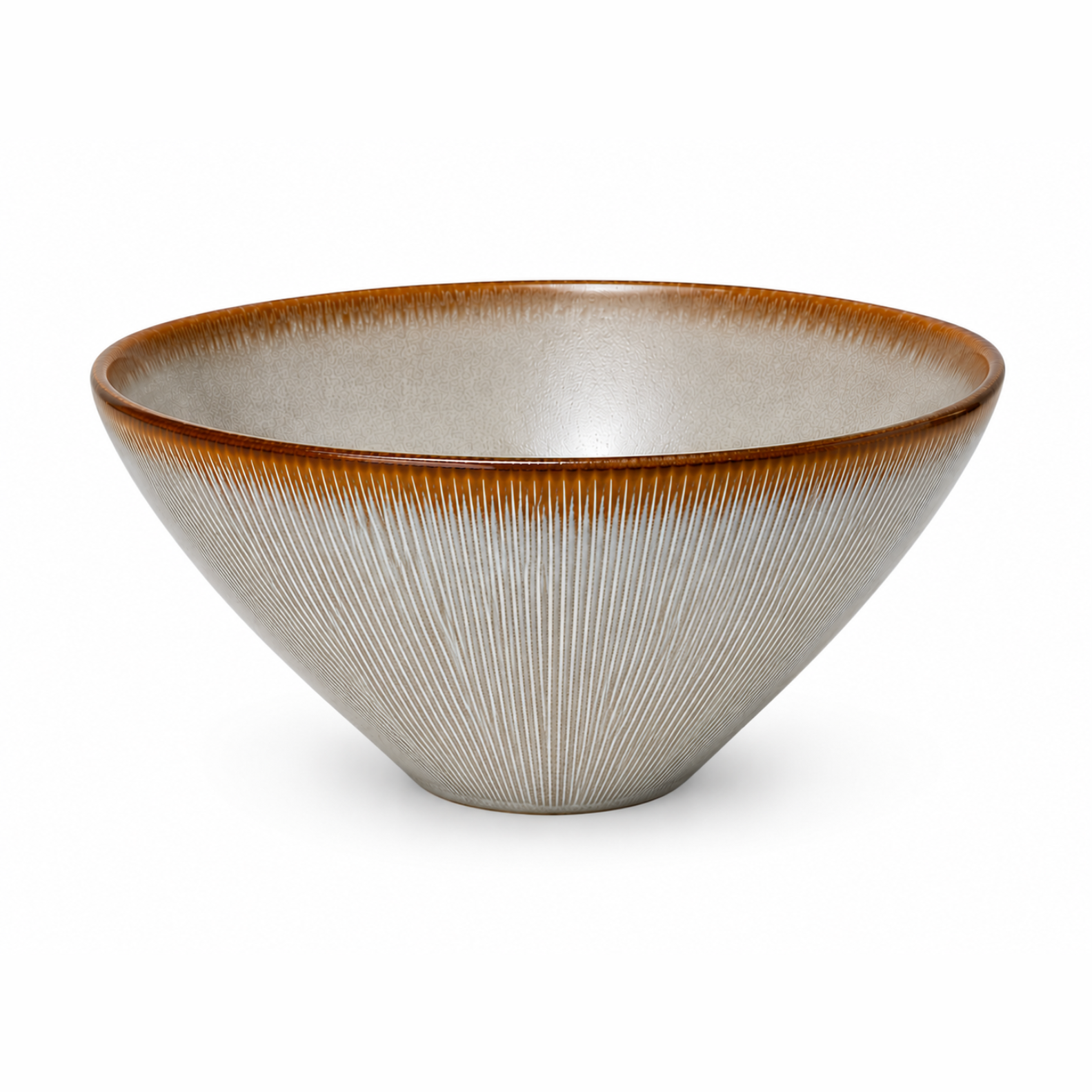 Cuenco Marron Rayado ø19cm