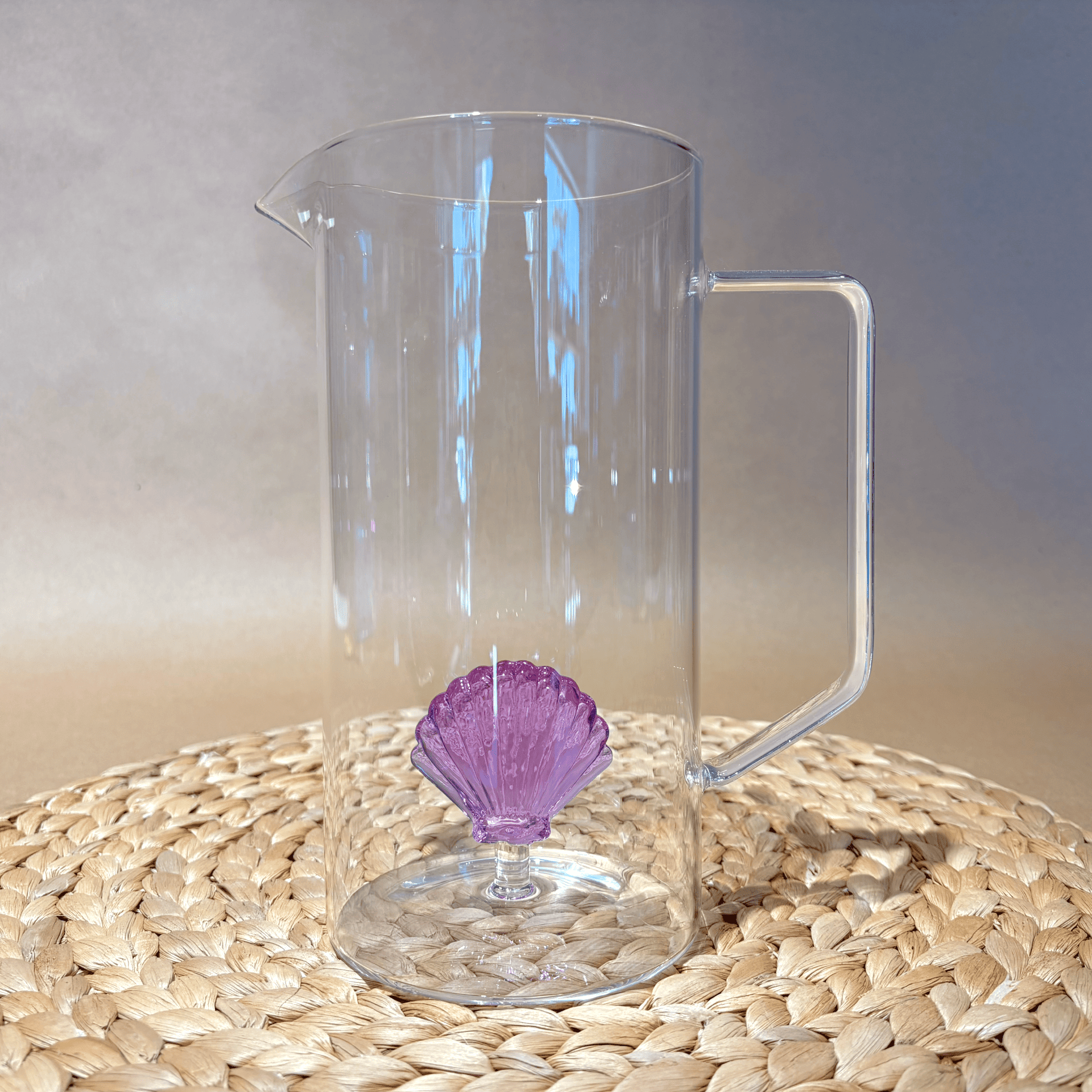 Jarra de Cristal Concha Lila 1,3L