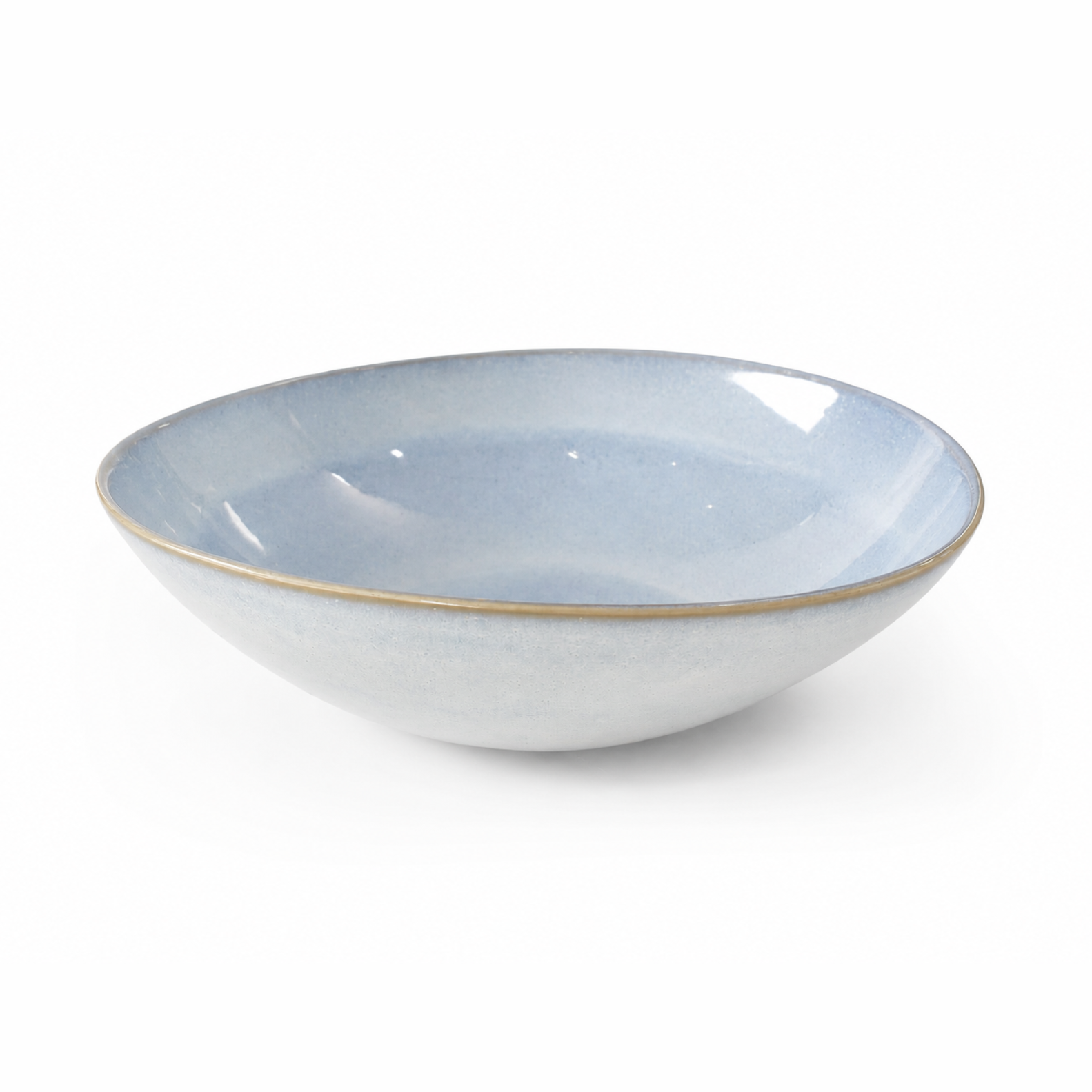 Ensaladera Blanca Borde Caqui ø30,5 cm