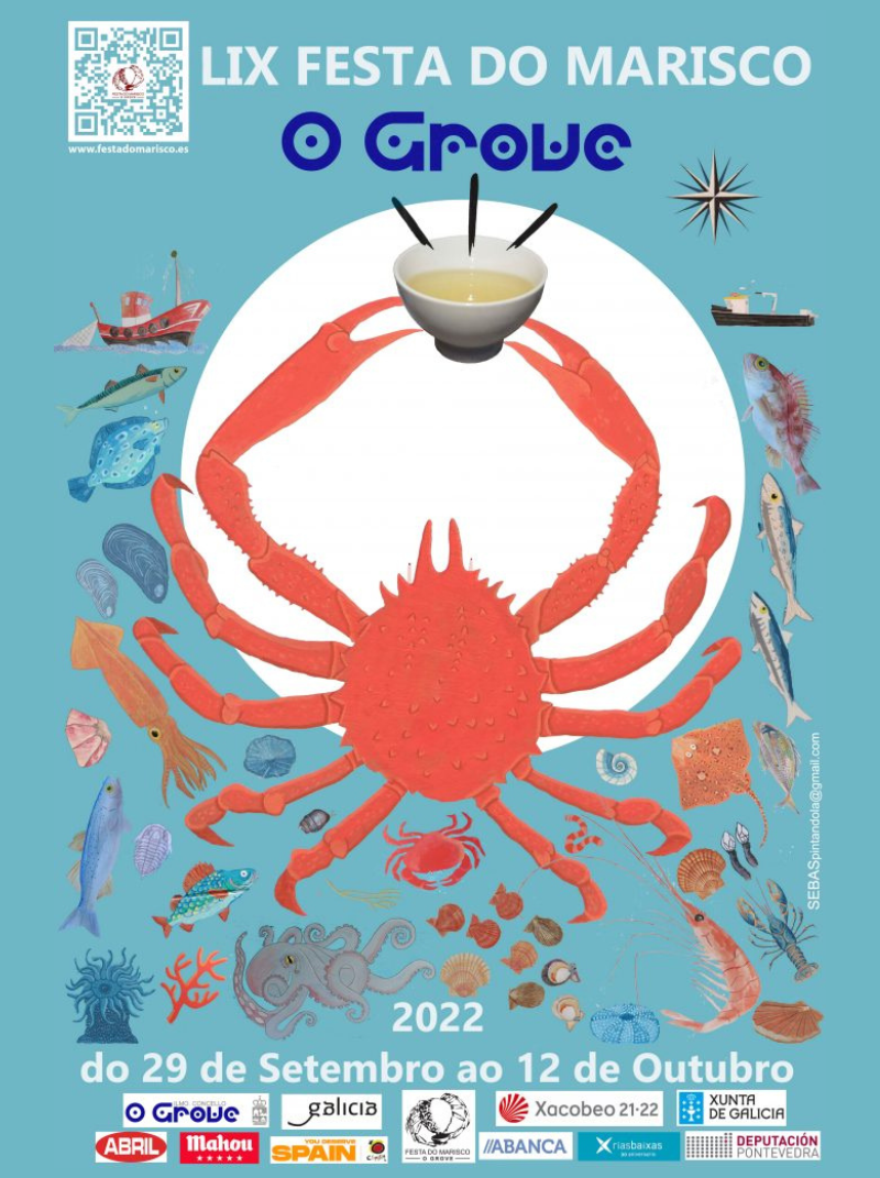 Festa do Marisco do Grove 2022 cartel