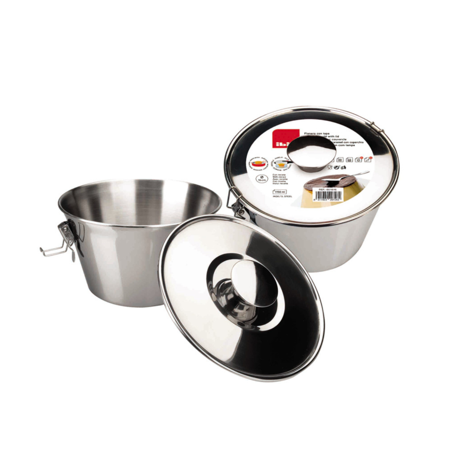 Flanero con Tapa Inox. ø20cm