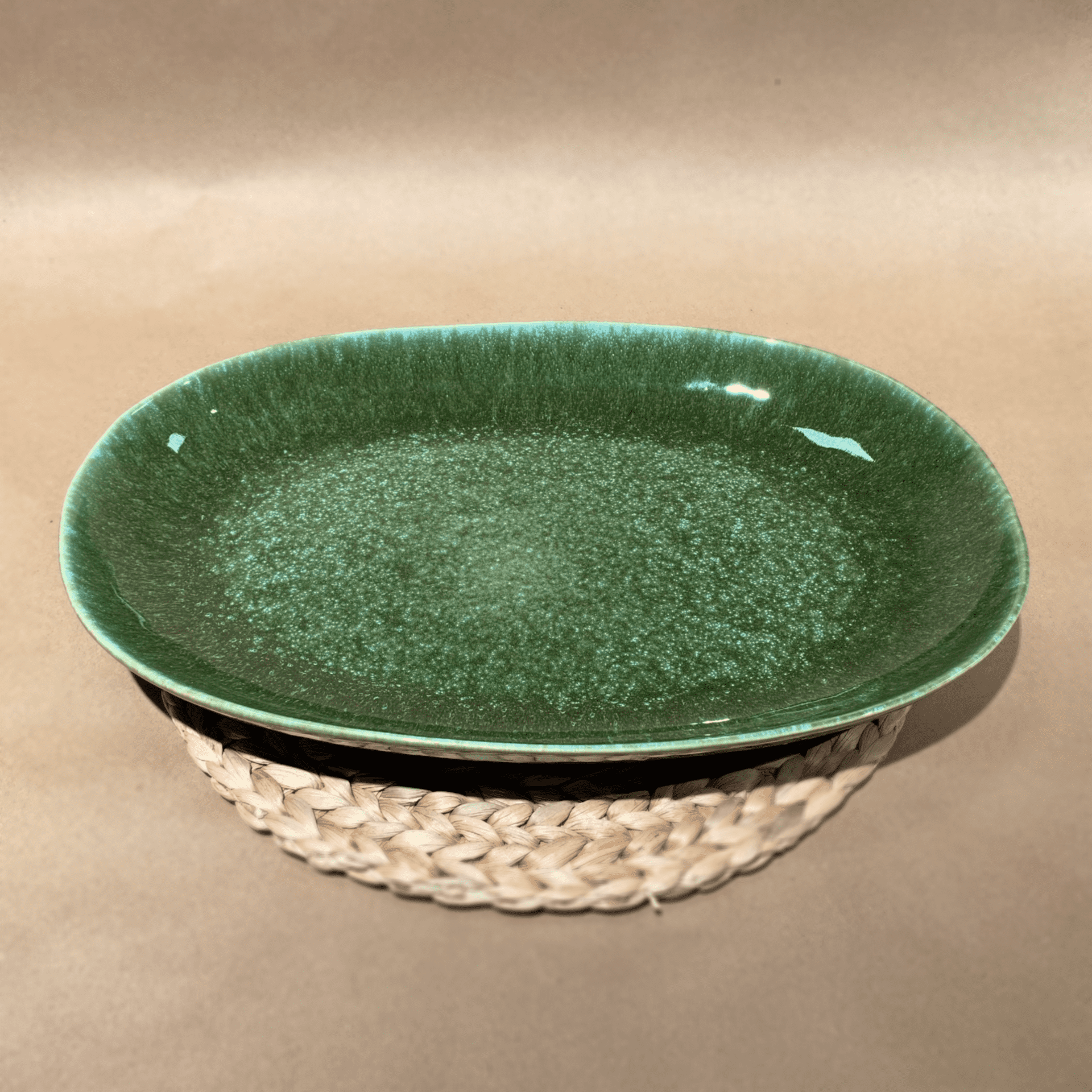 Fuente Verde Oval. 43,5cm