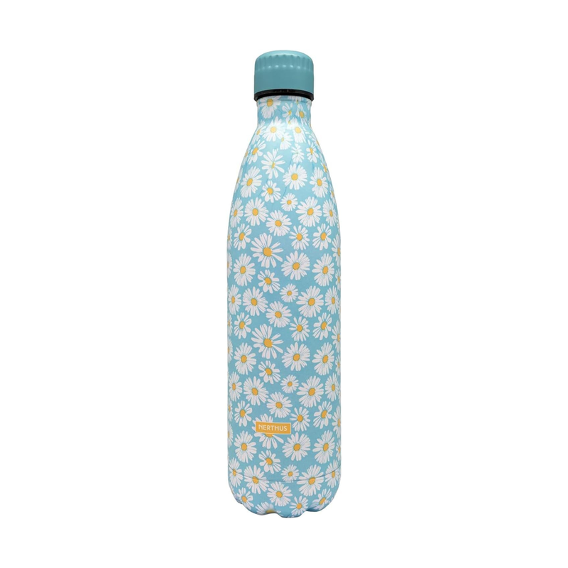 Botella Termo Doble Pared Flores 1 L
