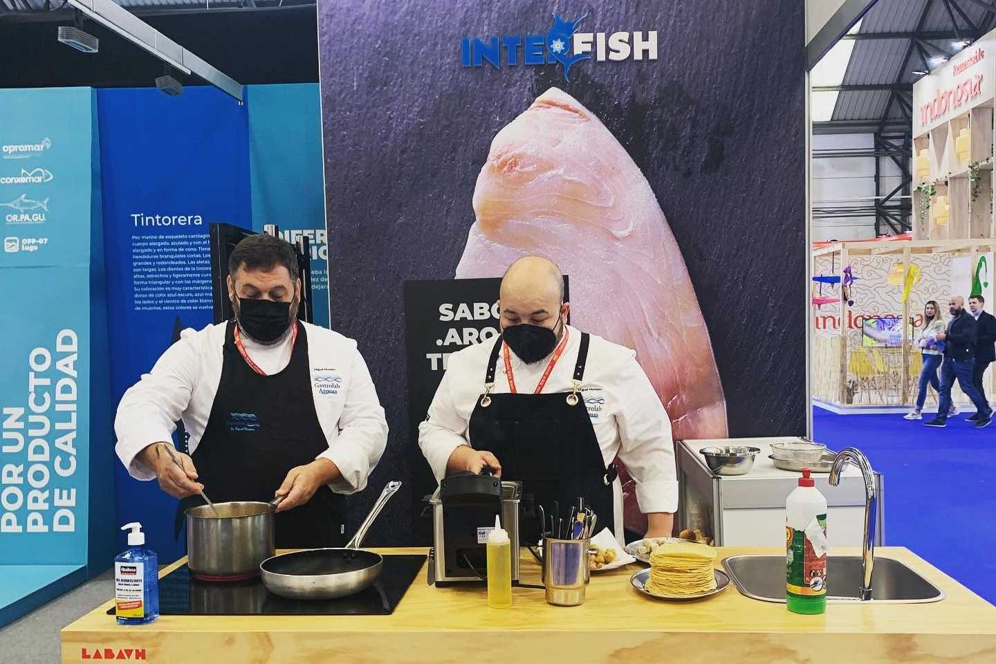 Miguel Mosteiro representando la cocina gallega en la Conxemar.